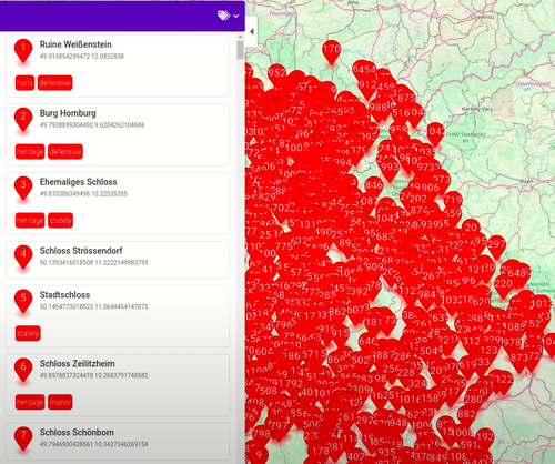 Create a custom map with pins - import data from a CSV or Excel file