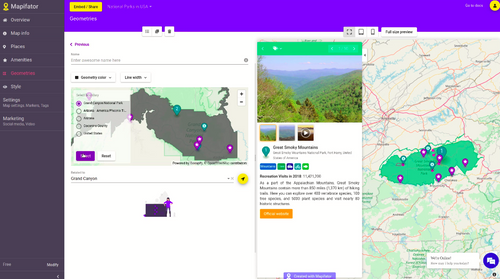 Add and edit geometries to a Map Story